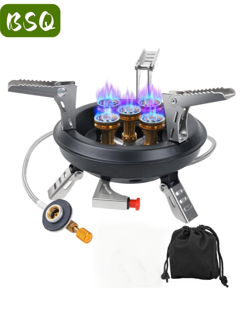 BSQ Portable Camping Stove | Backpack Stove | Portable Camping Stove | 16,000W Foldable Windproof Stove | With Carrying Bag - Image 1